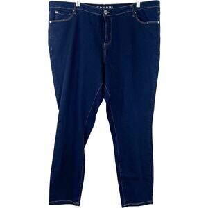 Tahari Women's Denim Dark Wash Blue Classic Jeans Stretch Casual Plus Size 22W